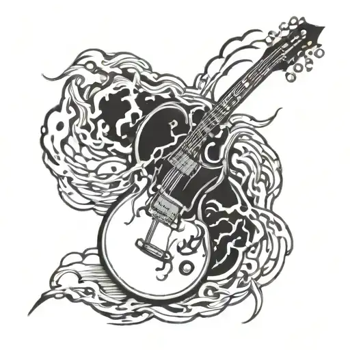 Lightning Guitar Intertwined