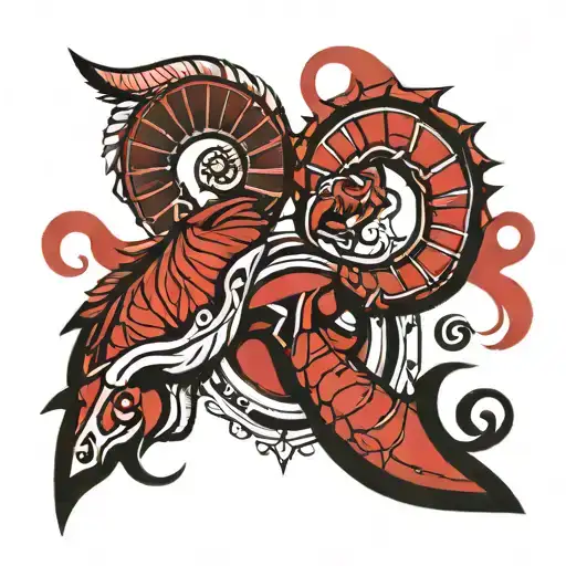 Aries And Scorpio Symbols Mixed