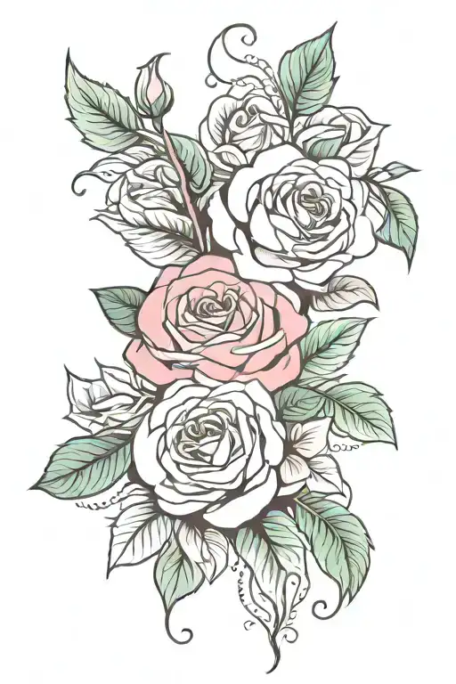 Florals With Rose In The Middle