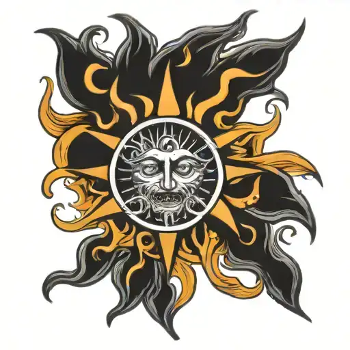 Sun And Trident Piercing