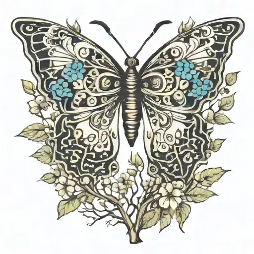 Butterfly Shape Out Of Tree Branches O