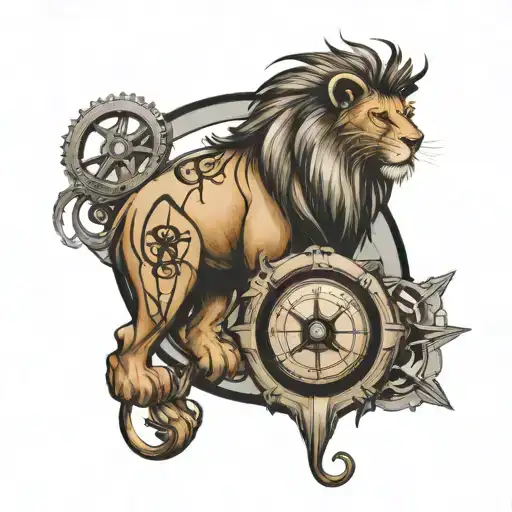 Lion With Compass And Wrenches Incorporated