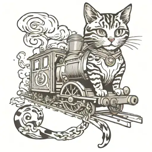 Train And Cat
