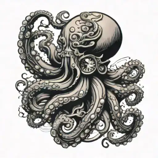 Octopus Attacking Anchor