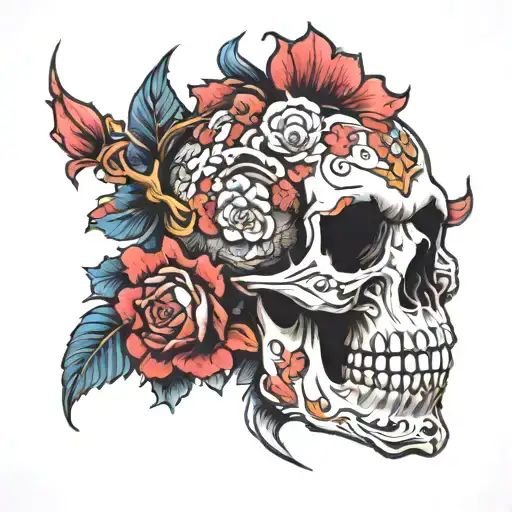Flower Horn Skull
