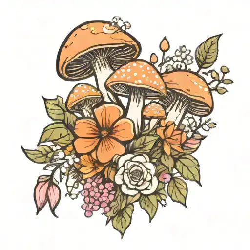 Mushroom Crystal Wildflower Bouquet