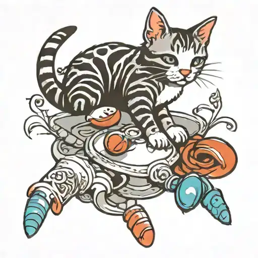 Babies Feet And A Dynamite Cat Toy