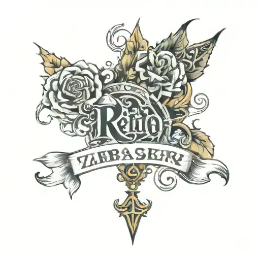 Creative Tattoo With Daughters Name Rivka And Son's Names Zebasten Yehudah Zandru