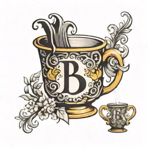 Coffee Mug With The Letter B
