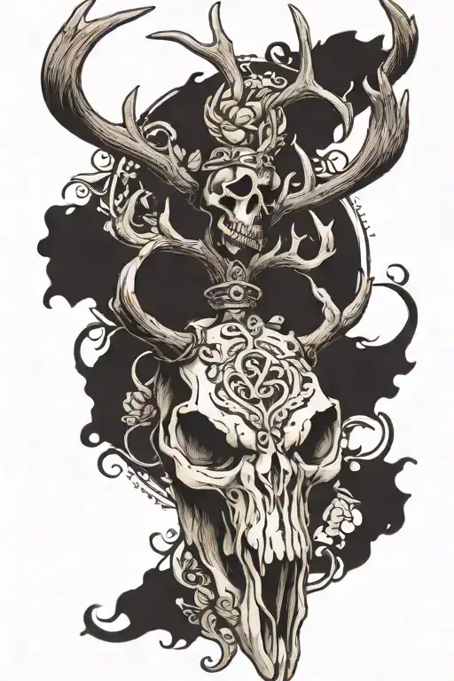 Elk Skull With Antlers