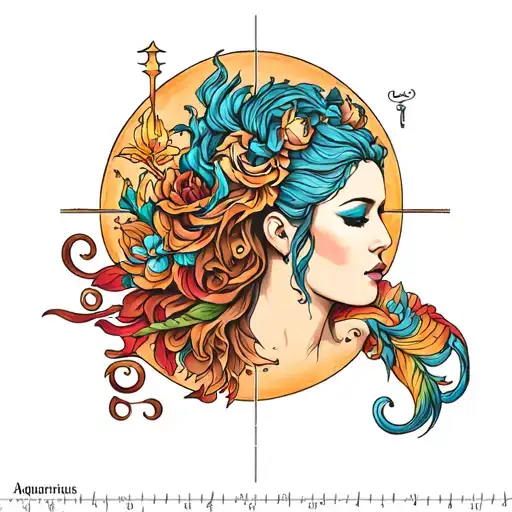 Draw A Tattoo Signed Gemini And Aquarius