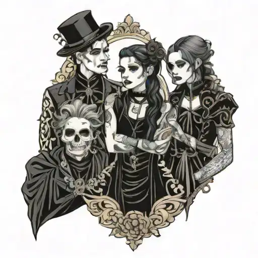Four People In Goth Clothes