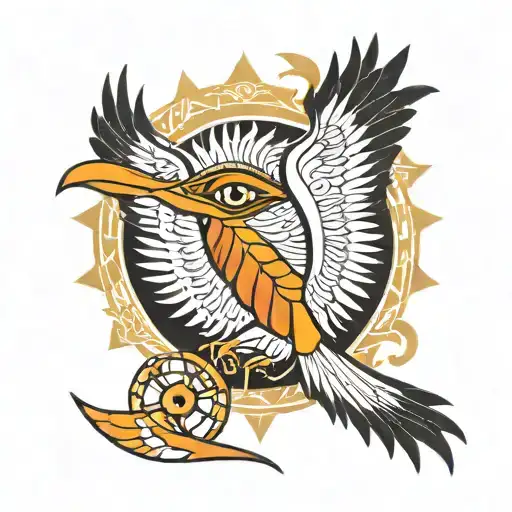 Eye Of Ra Phoenix Bird Flying