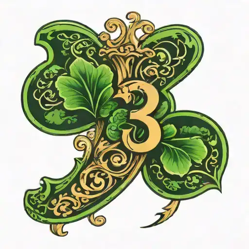 The Number 3 Inside Of A Shamrock