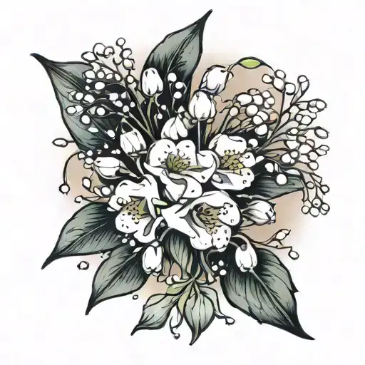 Lily Of The Valley And Baby's Breath Line