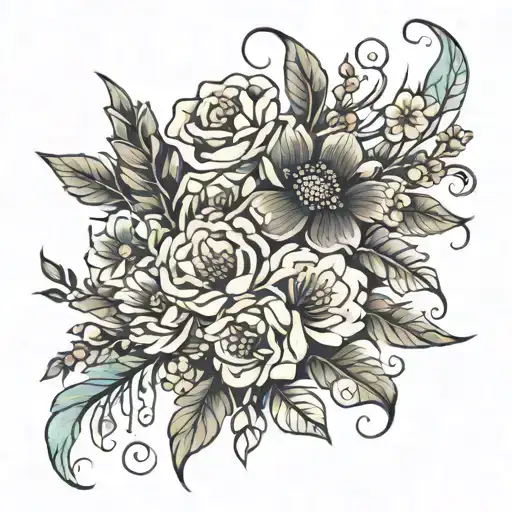 Floral Bouquet Wrapped