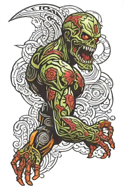 Call Of Duty Black Ops Zombies Themed Left Arm Sleeve