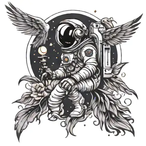 Astronaut And Phoenix