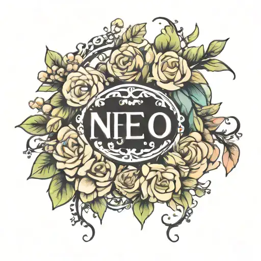 Floral Wreath With The Name