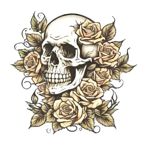 Skull And Roses