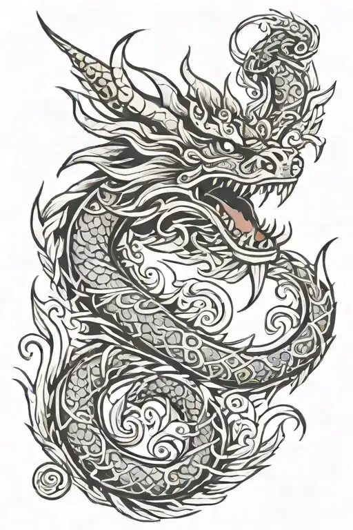 Filipino Tribal Dragon Arm Sleeve