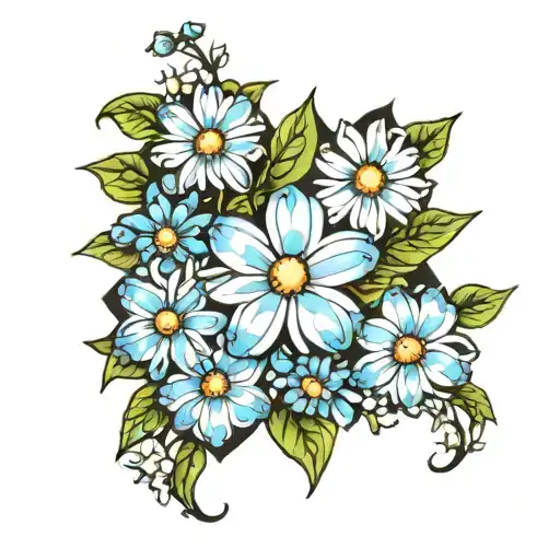 Daisy Chain Of Forget-me-not
