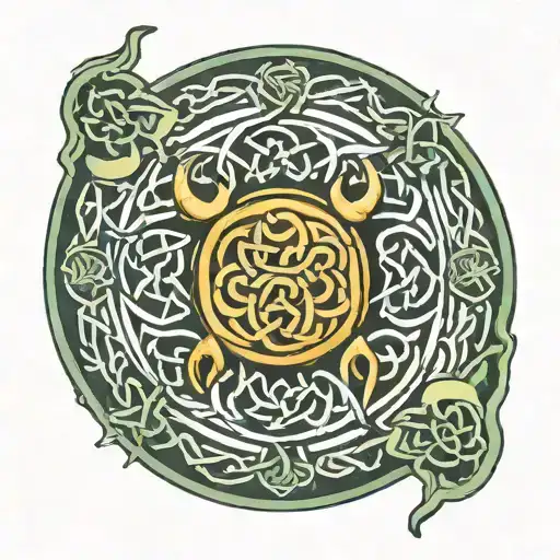 Celtic Knot Of Eternal Love With Zodiac Sign Taurus