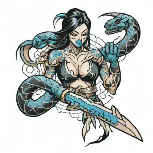 Kitana Knife And Snake Wrapped