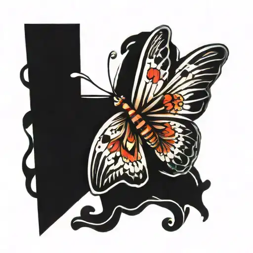 Cross And Semicolon Butterfly