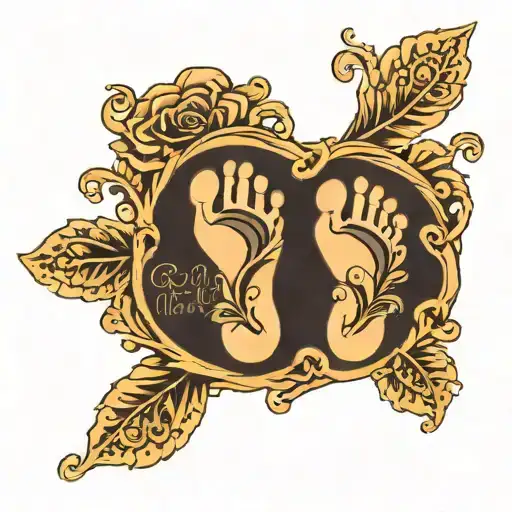 Baby Foot Print With Name