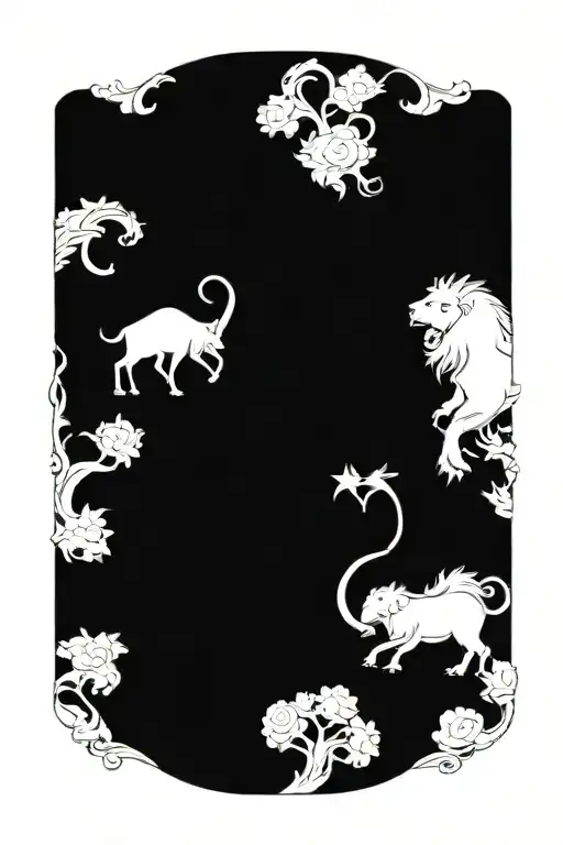 Moon With Leo Lion And Capricorn Ram Loving Each Other Inside