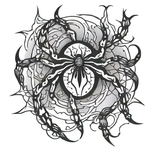 Simple Black And White Spider