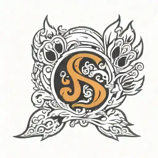 Wolf Paw With Letter S In It