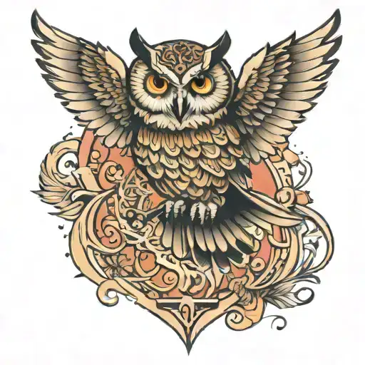 An Owl Flying