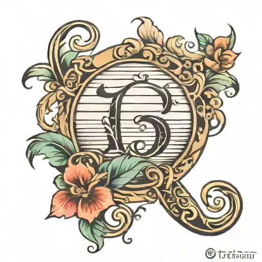 Beach Bed With Initial J In It