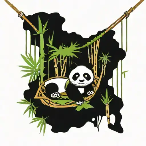 Landscape Strip Japanese Bamboo Forest Panda Hammock Easy Does It