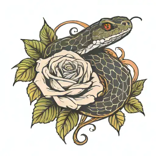 Snake And Rose