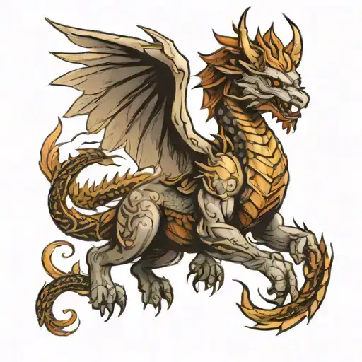 Angel Warrior Roman Dragon