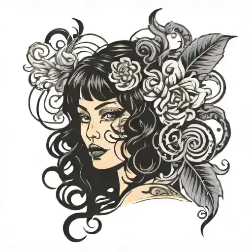 Long Curly Black Hair