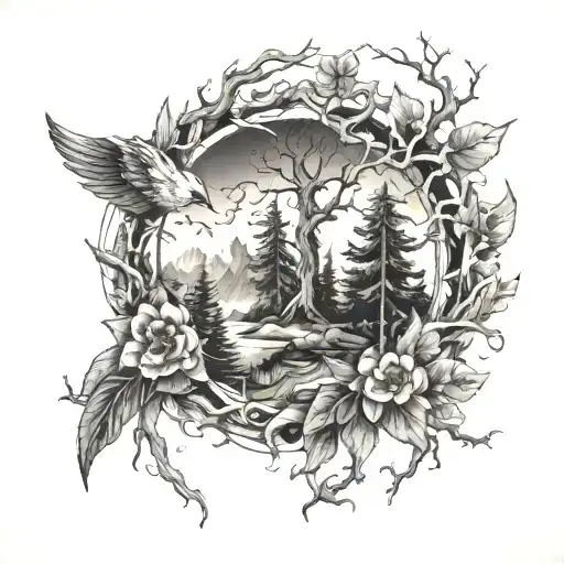 Thunder Forest Black Grey