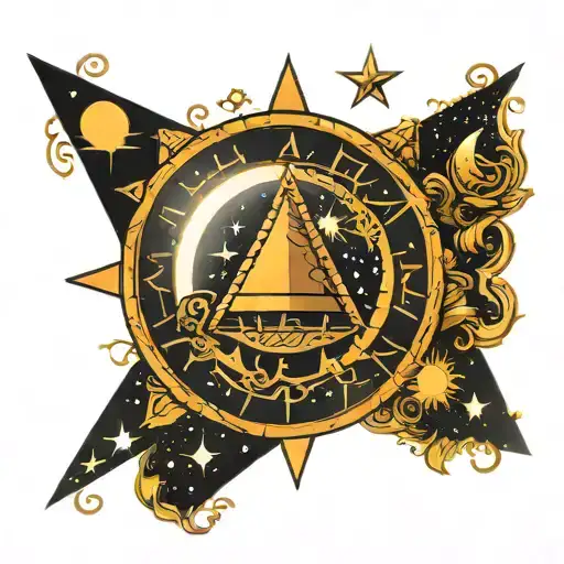 Scorpio Star Sign Stars Moon Pyramids Sun Moon