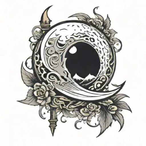 The Blade Cleaving The Moon Inside