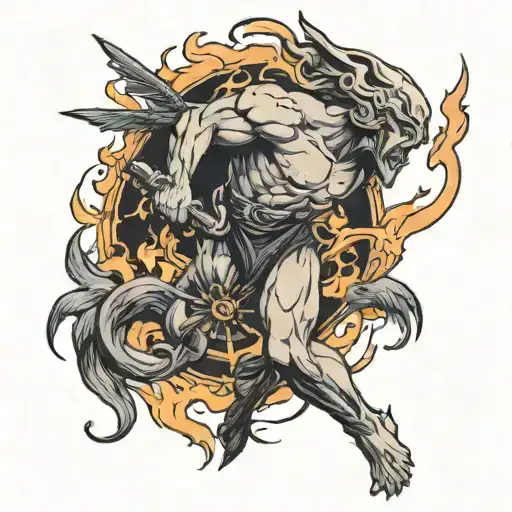 Prometheus Stealing Fire Tattoo