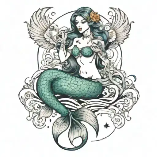 Mermaid And Wavea