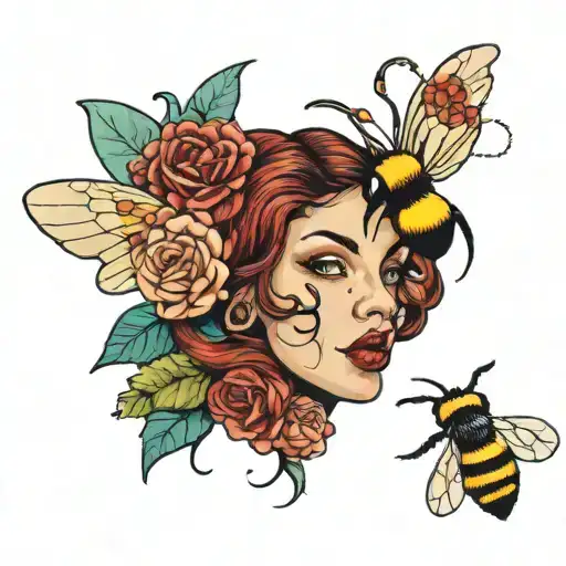 Bee In A Woman's Mouth
