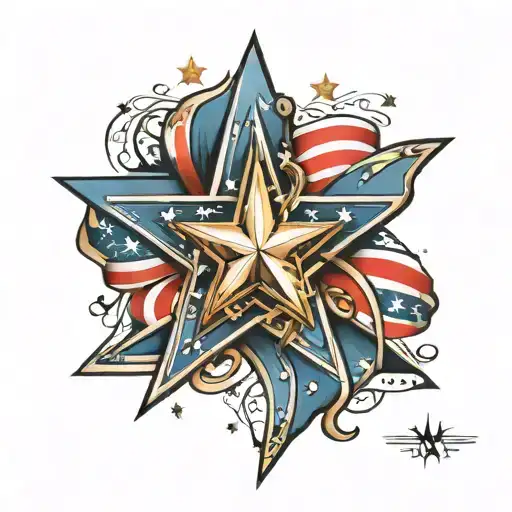 Star With Usa