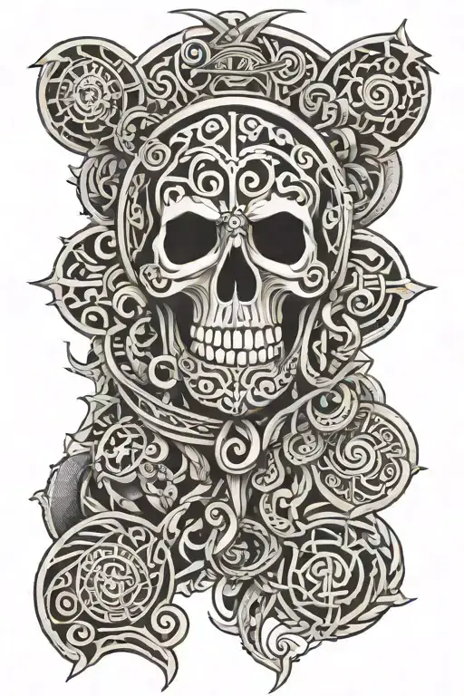 Irish Tribal Tattoos Leg Sleeve Based