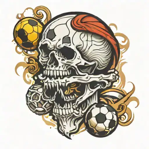 Soccer And Skull