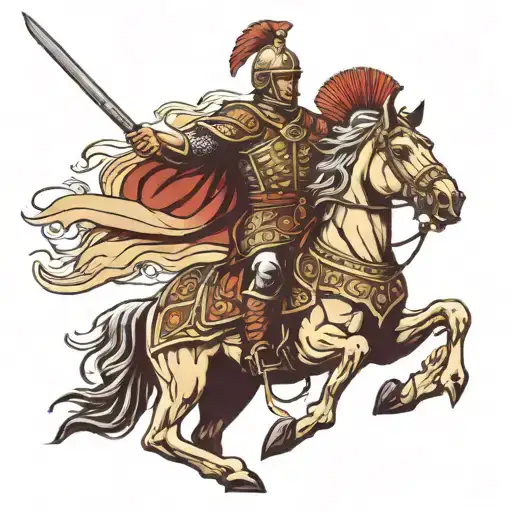Roman Soldier On Horse