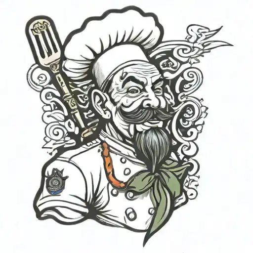 Chef Tattoo Design